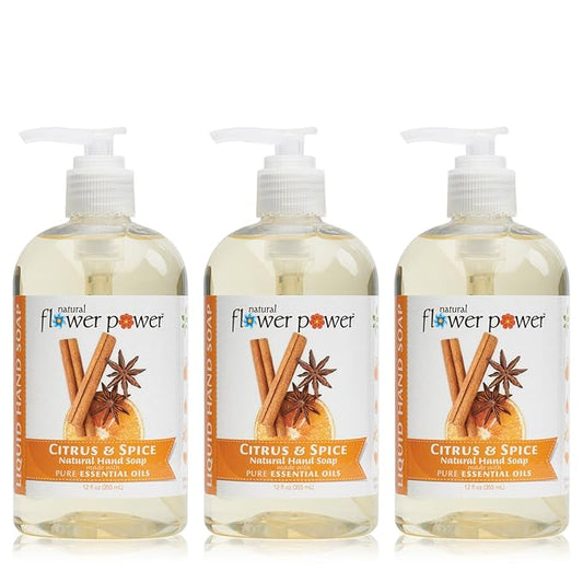 Liquid Hand Soap – Plant-Derived and Bio-Based Formula – Sulfate-Free, pH-Balanced, Vegan 3 Pack – Citrus & Spice – 3 x 12 oz-DeskLoop Office