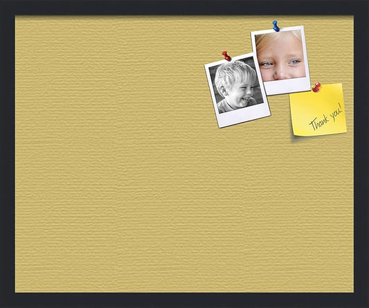 PinPix 22x18 Inch Cork Bulletin Board. This Decorative Framed Pin Board Comes with Honey Pastel Design and a Satin Black Frame. Ideal for Home Office Decor or Message Board (PinPix-1810)-DeskLoop Office