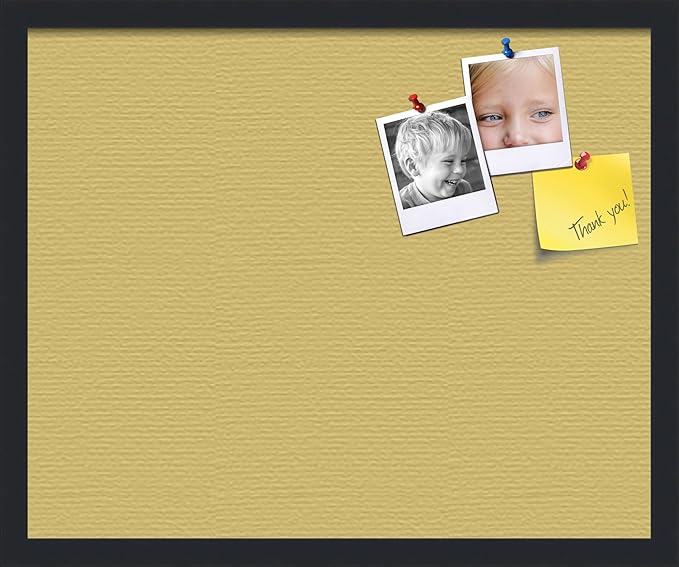 PinPix 22x18 Inch Cork Bulletin Board. This Decorative Framed Pin Board Comes with Honey Pastel Design and a Satin Black Frame. Ideal for Home Office Decor or Message Board (PinPix-1810)-DeskLoop Office