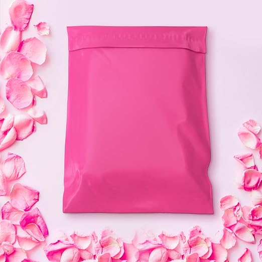 Pink Poly Mailers 24x24 100 Pcs, Cute Waterproof Shipping Bags - Image 5