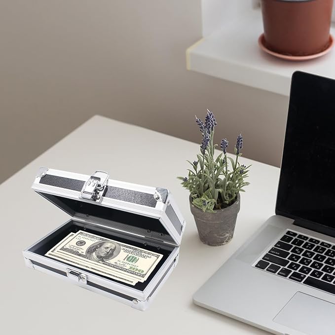 Money Holder Cash Organizer, Mini Alloy Money Box - Image 6