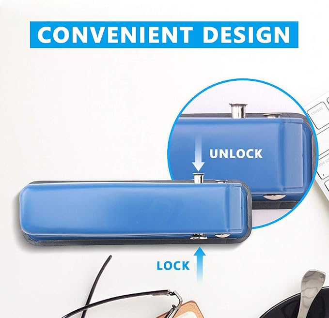 Single Hole Puncher Handheld 1/4 Inches Hole Punch, 20 Sheet Paper Punch Capacity Metal Hole Puncher with Skid-Resistant Base for Paper, Chipboard, Art Project, Blue-DeskLoop Office