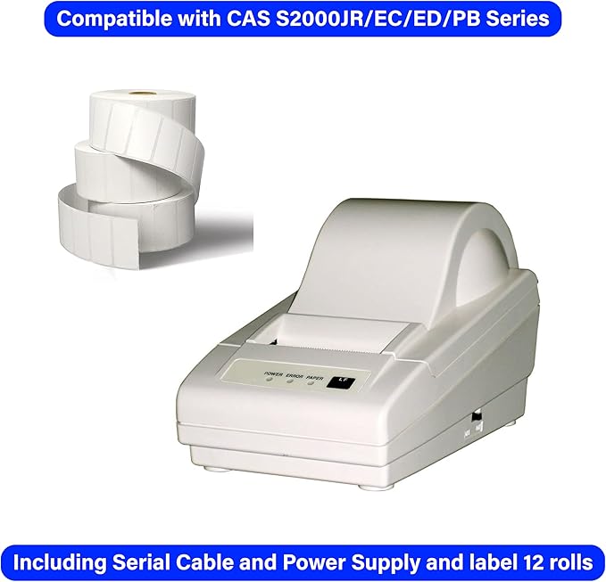 VisionTechShop DLP-50 Label Printer for CAS S2000JR/EC/ED/PB Series, 1 Case of Labels LST-8060-DeskLoop Office