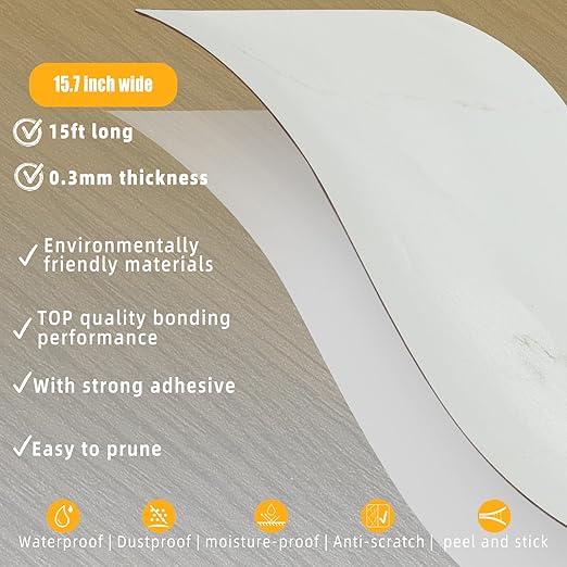 GSCIT Club Marble Wallpaper, 15.7 inch X 15ft Self Adhesive Wood Grain Repair Tape Patch for Tables, Chairs, Baseboards, Doors, Windows, Floors, Handicraft DIY.-DeskLoop Office