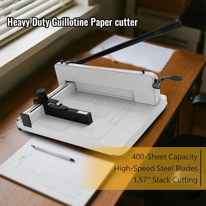 Guillotine Paper Cutter Heavy Duty 400 Sheet Capacity,Paper Cutter 12 Inch - Image 7