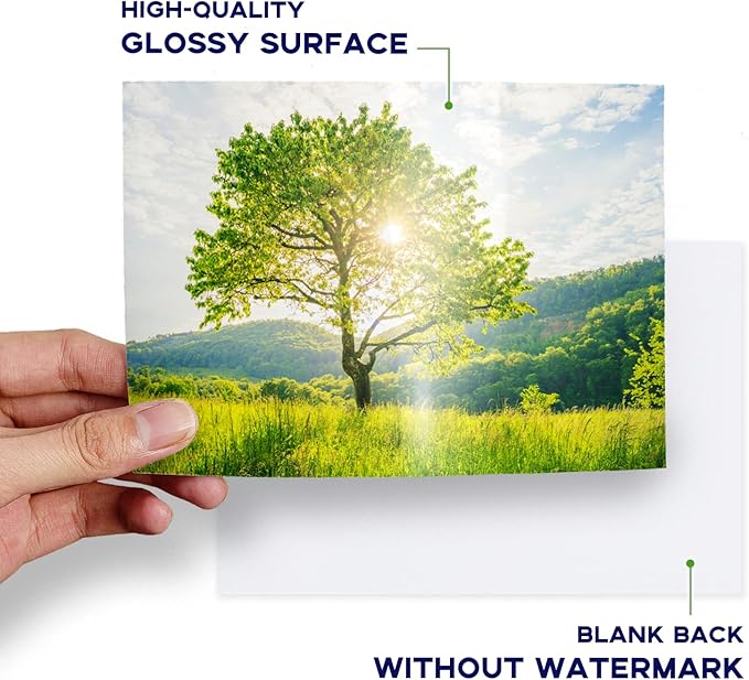 5x7 Photo Paper, Goefun 200GSM/54LB Glossy Inkjet Printer Paper for Dye Ink,100 Sheets-DeskLoop Office