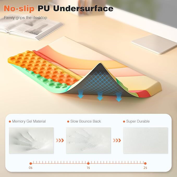 Ospelelf Keyboard Wrist Rest Comfortable Ergonomic Keyboard Stand Riser Holder Pad for Office Home-DeskLoop Office