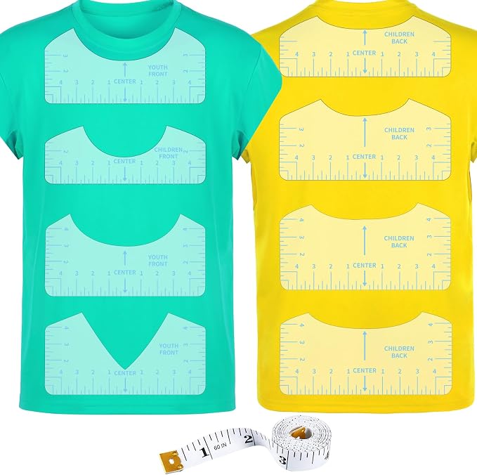 9pcs Tshirt Ruler Guide for Vinyl Alignment, T Shirt Rulers to Center Designs - Image 8