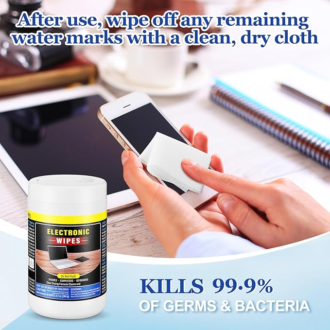 4 Pack 240 Count Electronic Wipes Screen Cleaner Wipes for Computer Laptop Monitor Lens Phone TV Screens Keyboard Cleaning-DeskLoop Office