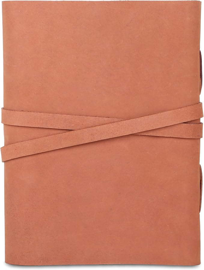 Leather Journal with Deckle Edge Paper 8x6 inch and Vintage Key | Handmade - Image 10