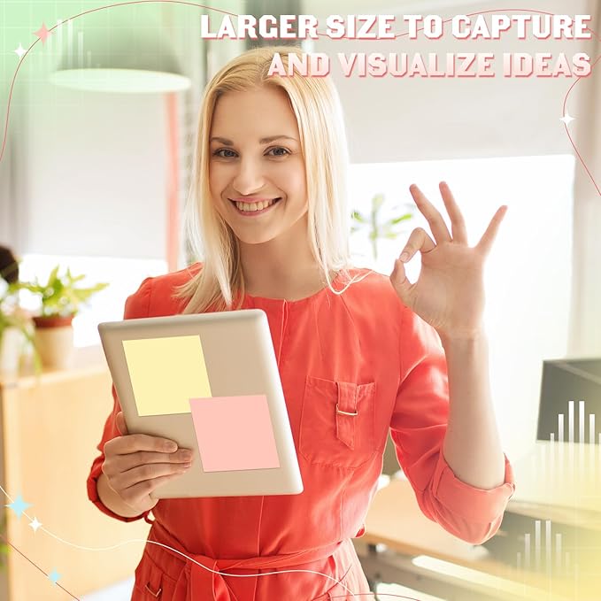 Thenshop 24 Sets Full Adhesive Sticky Notes 3x3 Inches Sticky Notes Adhesive Memo Self-Stick Pads Back to School Supplies Easy to Post for Teacher Coworkers Office 80 Sheets/pad(Colorful,Unlined)-DeskLoop Office