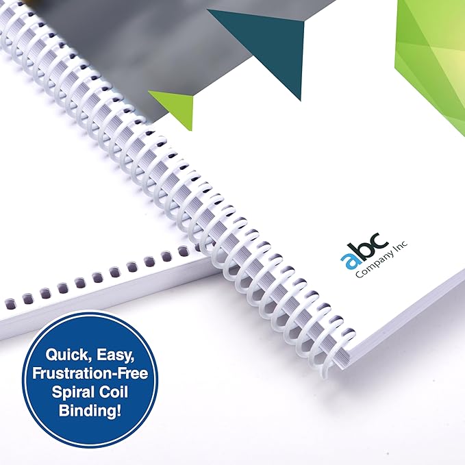 PrintWorks Professional Pre-Punched Spiral Binding Paper - 43-Hole (4:1 Pitch Hole Punch) - Book Binding Printer Paper - Made in the USA - 500 Sheets - 8.5" x 11" - 20 lb - 92 Bright White (04144)-DeskLoop Office