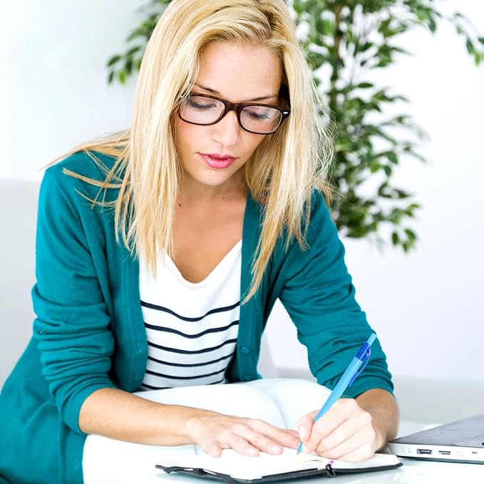 Yuxingrong Retractable Ballpoint Pens 1.0mm, Smooth Writing Black Ink Click Pens, Comfort Grip & Anti-Slip Design, Quick-Dry Oil-Based for Office, School, Journaling, Planner 50Pack-DeskLoop Office