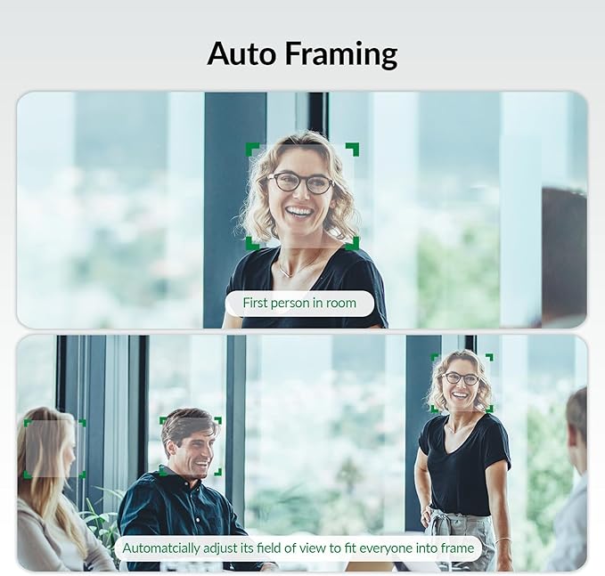 WYRESTORM 4K Conference Room Camera with AI Auto Framing, Presenter & Speaker Tracking, 120° Wide-Angle Webcam, 5X Digital Zoom, 4-Mic Array & 2 Speakers, Work with Meet, Teams, Zoom-DeskLoop Office