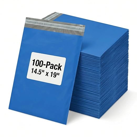 BOX USA Shipping Bags 10 x 13 Blue by BOXUSA