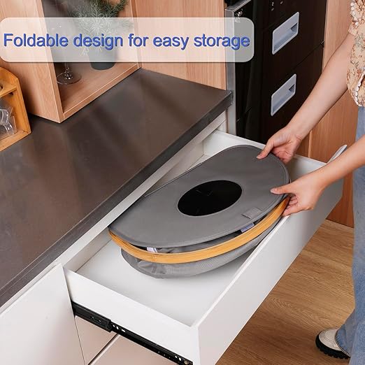 efluky Recycling Bin for Kitchen 100L, 26 Gallon Recycle Bins for Indoor Outdoor Home Use with 2 Removeable and Reusable Inner Bags, Tall Recycle bin for Bottle Can Plastice Stickers (Grey)-DeskLoop Office