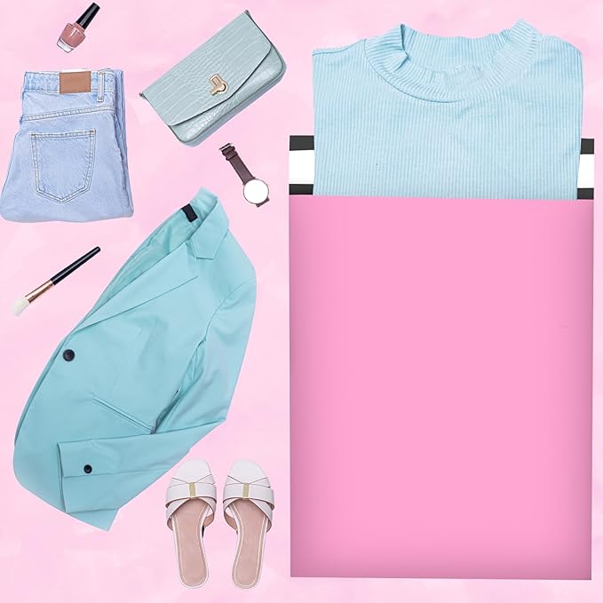 Large Poly Mailers 19x24 Inch 100 Pack, Shipping Bags for Clothing with Self-Sealing Tear-Resistant, Waterproof Poly Bags, Mailing Envelopes for Small Business (Pink)-DeskLoop Office