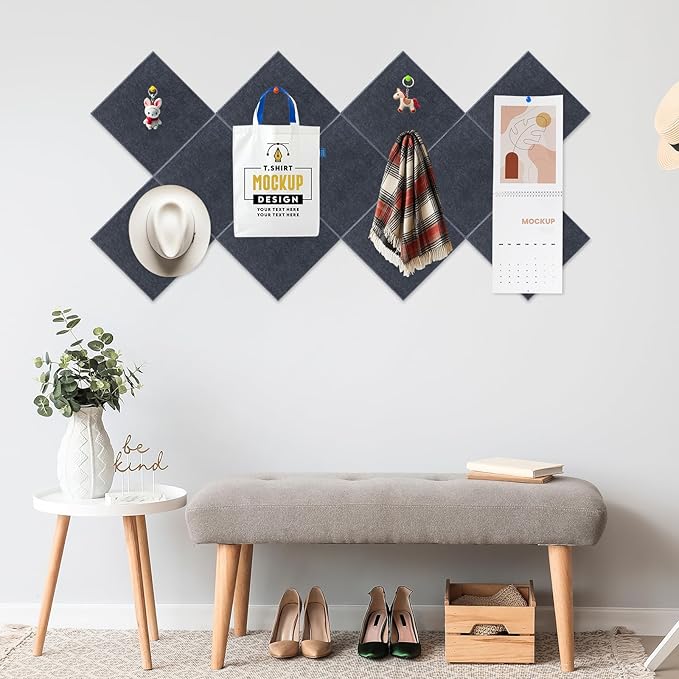 Smarpau Bulletin Board Large Cork Board for Walls 48"x36", 12 Pack Pin Board Felt Board with 35 Pushpins 50 Removable Security Stickers, Cork Boards for Office Home School Decor (Deel Grey)-DeskLoop Office