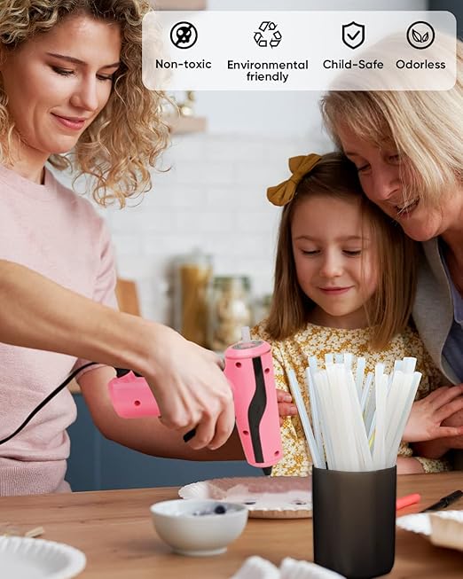 SHALL Full Size Hot Glue Sticks, 0.43” Dia x 8” Long, 70-Pack Clear Hot Melt Glue Gun Sticks for All-Temp Glue Guns, Multipurpose for Kids Adults DIY Art Craft Sealing Repairing Festival Decoration-DeskLoop Office