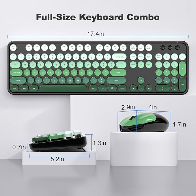 MOFII Wireless Keyboard and Mouse Combo, Full Size 2.4G Plug and Play - Image 7