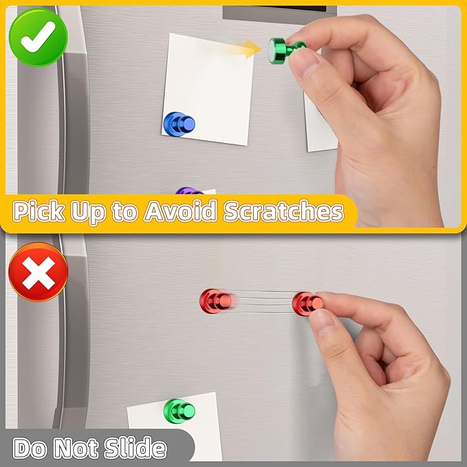 VNDUEEY Magnets for Fridge, Mini Refrigerator Colored Magnets for Whiteboard Classroom Strong Magnetic Push Pins Office Dry Erase Board Cute Decorative Magnetic Clips Heavy Duty Gadgets, 16 Pack-DeskLoop Office