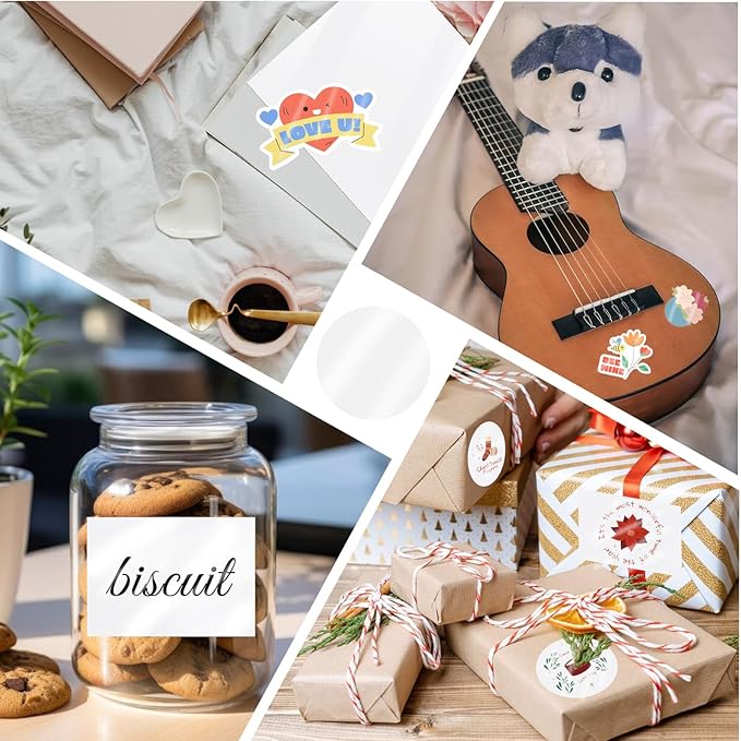 Printable Vinyl Sticker Paper for Inkjet Printer - Glossy White - 22 Decal Label Self-Adhesive Sheets 8.5"x11"- Dries Quickly-DeskLoop Office