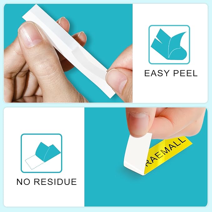 5-Pack Label Maker Tape Replace for Brother TZe TZ Tape 12mm 0.47 Laminated White Red Blue Yellow Green TZe231 431 531 631 731 Work for Brother P Touch Label Maker PTH110 PTD220 PTD210-DeskLoop Office