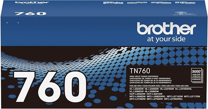 Brother Genuine TN760 High Yield Black Toner Cartridge - Image 8