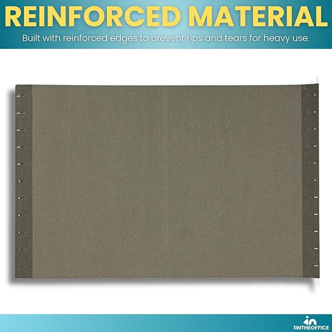 1InTheOffice Green Hanging File Folders Letter Size, Hanging Organizer File Folders, Green Hanging Folders, 1/3 Tabs, 11 pt, 50 Pack-DeskLoop Office