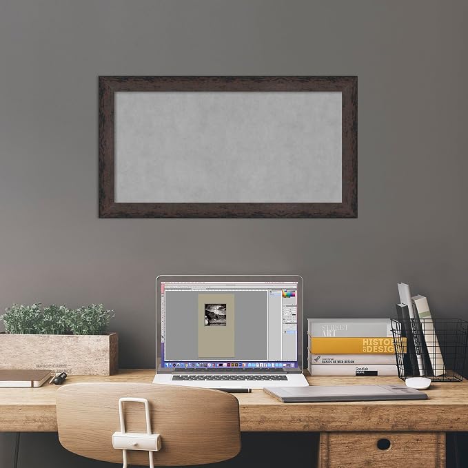 Amanti Art Black Framed Magnetic Board 15x27 Small Vision Board - Image 6
