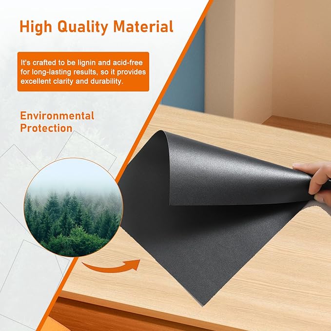 100 Sheets Black Shimmer Cardstock 8.5 x 11 Printer Paper, 92lb Heavyweight Construction Paper Card Stock for Wedding invitations, School Crafting, Thank You Cards, Making Card-DeskLoop Office