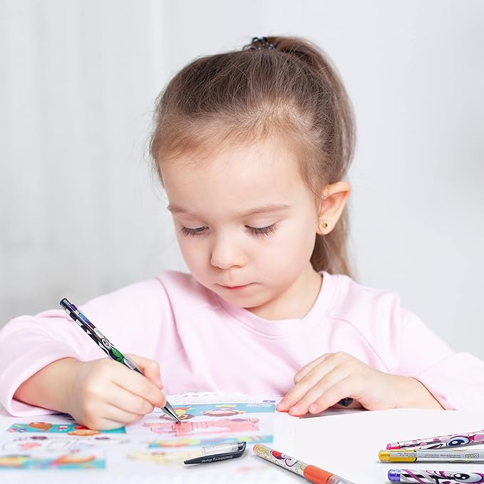 Scentos 24-Pack Scented Metallic Gel Pens for Kids – Non-Toxic Gel Ink for Drawing, Coloring & Journaling – Sweet Scents – Safe Art Supplies for Ages 3+-DeskLoop Office