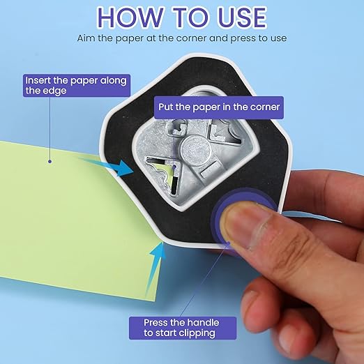 MyArTool 3 in 1 Beauty Shape Corner Punch, 3 Way Corner Paper Punch for Paper Crafts, Laminate, Cardstock, Business Card, DIY Projects, Photo, Card Making and Scrapbooking-DeskLoop Office