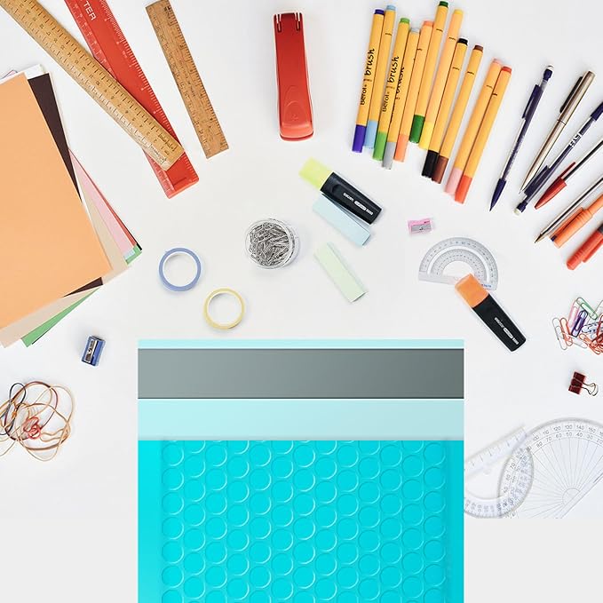 Bubble Mailers 3.5x5 inch 40Pack Teal Bubble Mailers Self-Seal Padded Mailing Envelopes Bubble Opaque Padded Mailer for Small Businesses to Package and Mail Jewelry Cosmetics#0000-DeskLoop Office