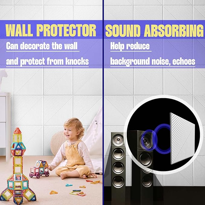 Large Cork Board for Walls 48"x 36", 12 Pack Felt Wall Tiles with Safe Removable Adhesive Tabs, Cork Board for Office,Pinboard Bulletin Board - White-DeskLoop Office