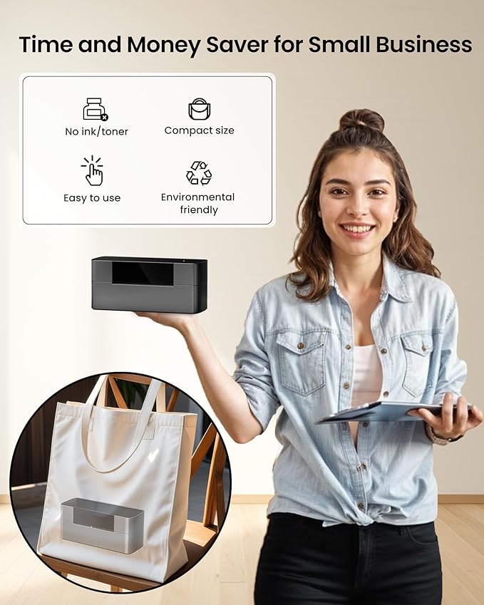 Itari Shipping Label Printer, 245BT Thermal Label Printer 4x6, Bluetooth Label Printers for Small Business, Support iOS, Android, Windows, Amazon, Shopify, USPS-DeskLoop Office