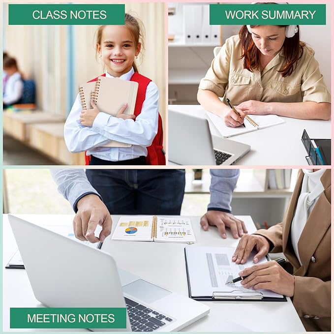 Utron 3 PCS Small Spiral Notebook 5x7, Notebooks - Image 7
