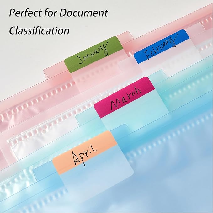 Sticky Index Tabs Book Page - 500Pcs 2 Inch Writable Colored Pages Markers, Repositionable File Tab Flags Labels Self Adhesive Reading Divider Sticker for Books, Binders, Notebook and Folders (21 Set)-DeskLoop Office