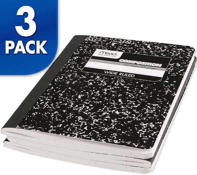 Mead Composition Notebook, 3 Pack, College Ruled Paper, 7-1/2" x 9-3/4" - Image 8