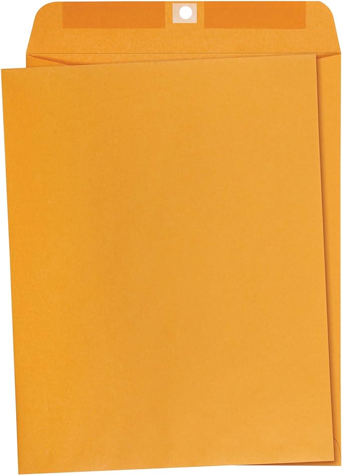 Amazon Basics Clasp Kraft Envelopes, Gummed Mailing Envelope, 10 x 13 inch, 100-Pack-DeskLoop Office