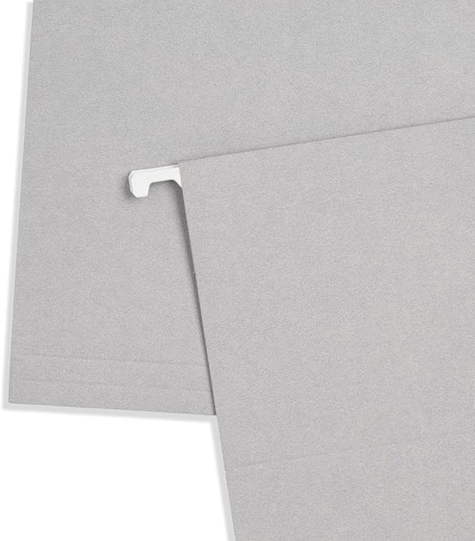25 Blue Summit Supplies Grey Hanging File Folders Letter Size - Durable 11pt Paper, Hanging File Folders Gray, Plastic Tabs and Inserts Included, Perfect for Office Organization-DeskLoop Office