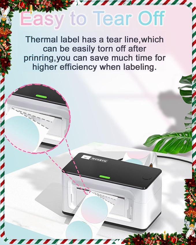 2''×2‘’ Round Circle Thermal Sticker Labels, Self-Adhesive 2 Inch Circle Direct Thermal Labels, Multi-Purpose Sticker Labels for DIY Logo Design,Name Tag,QR Code, 500 Labels/1 Roll, Gradient-DeskLoop Office