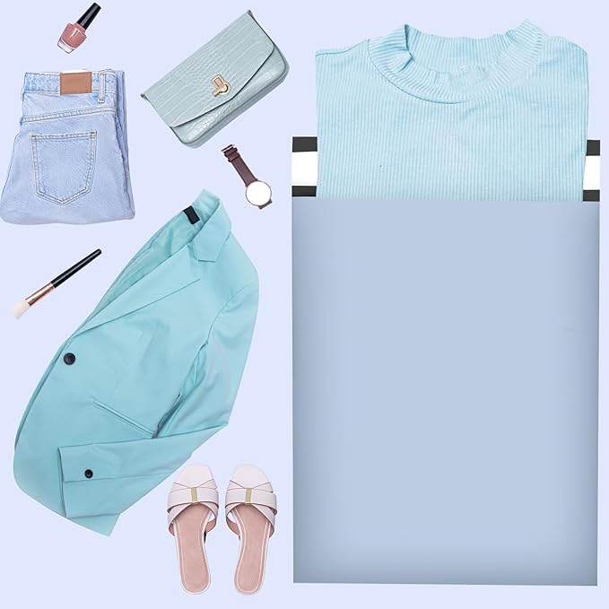 Large Poly Mailers 19x24 Inch 100 Pack, Shipping Bags for Clothing with Self-Sealing Tear-Resistant, Waterproof Poly Bags, Mailing Envelopes for Small Business (Light Blue)-DeskLoop Office
