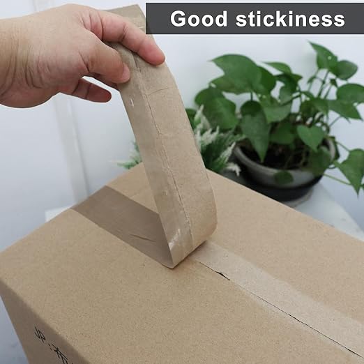 BOMEI PACK 72Rolls Brown Packing Tape with Dispenser, Bulk Box Packing Tape Rolls for Packaging, Shipping and Moving, 2.4Mil 1.88 Inch x 60 Yard-DeskLoop Office