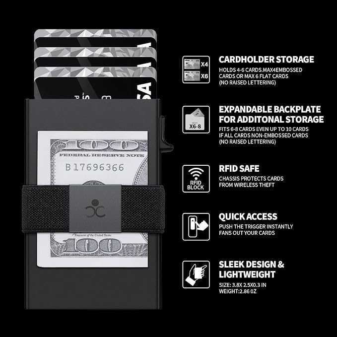 SEMORID Slim Aluminum Card Holder Wallet - Image 8