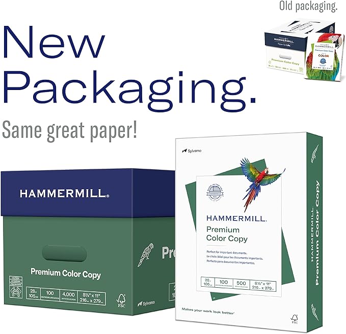 Hammermill Printer Paper, Premium Color 32 lb Copy Paper, 12 x 18 - 100 Bright, Made in the USA, 106127R - 1 Ream (500 Sheets)