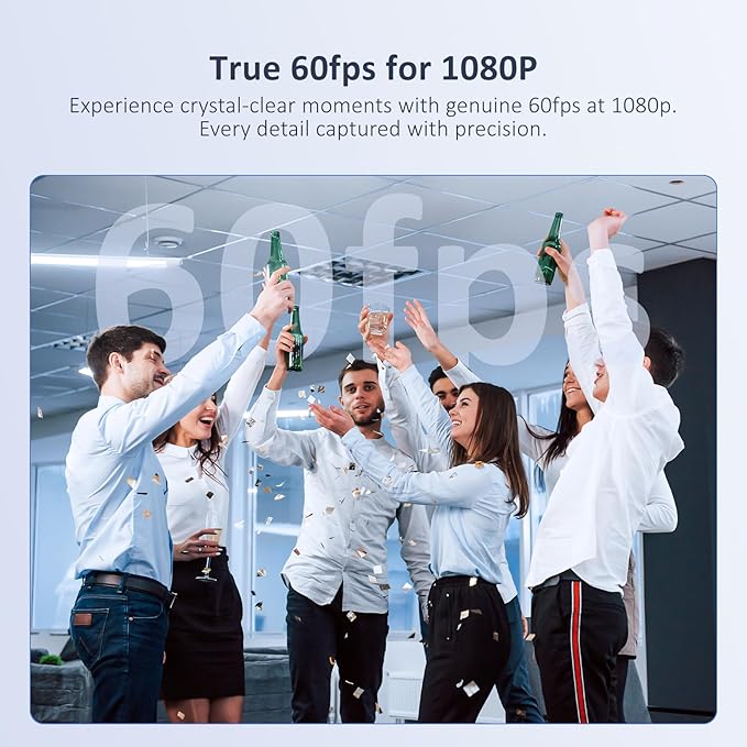 NexiGo HelloCam Pro, Webcam with Windows Hello, 1080P 60FPS Autofocus, True Privacy, Automatic Electronic Shutter, Computer Camera, Microphone, Facial Enhancement, HD USB Web Cam-DeskLoop Office