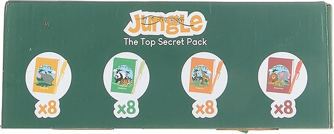 BONNYCO Invisible Ink Pen and Notebook Pack 32 Safari Party Favors for Kids Magic Spy Pen Goodie Bags Stuffers for Kids | Jungle Goody Bag Stuffers Return Gifts Birthday, Classroom Prizes Students-DeskLoop Office