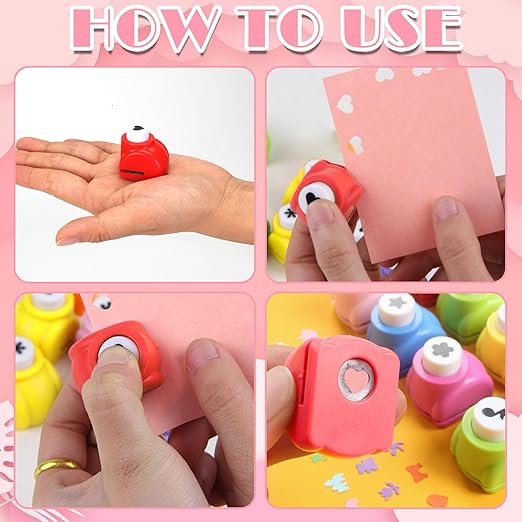 Paper Punches, Punch Craft Set Punches, Hole Punch Shapes Scrapbooking Supplies for Kindergarten Teacher Office Supplies and DIY Arts (Classic Mini 20pcs)-DeskLoop Office