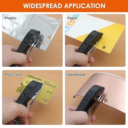 Hole Punch 5/16 inch-8mm Single Hole Punch,Heavy Duty Hole Puncher Single,Paper Punch Portable Hand Held Long Hole Puncher for Paper Cards Plastic Cardboard